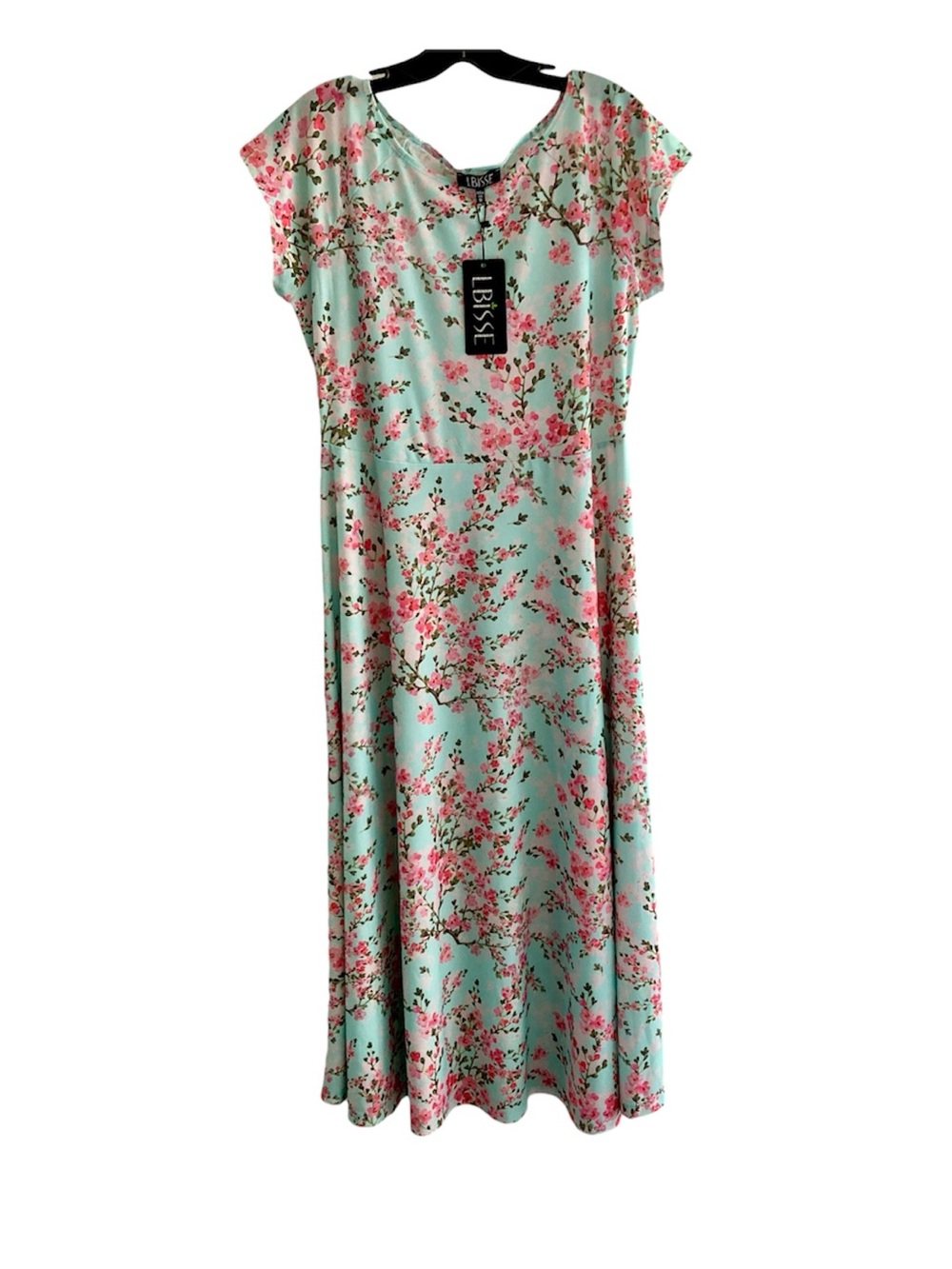 LBISSE Mint Floral Maxi Dress NWT